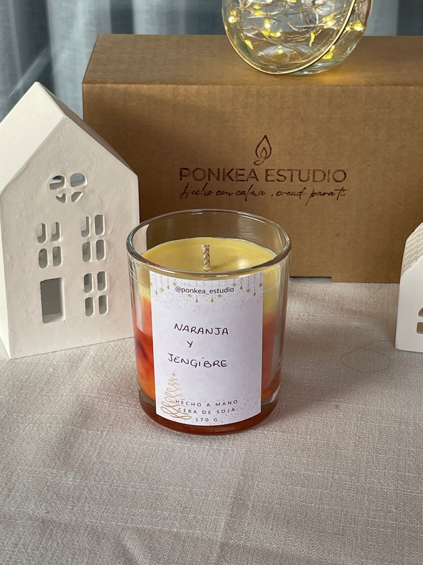 Vela naranja y jengibre