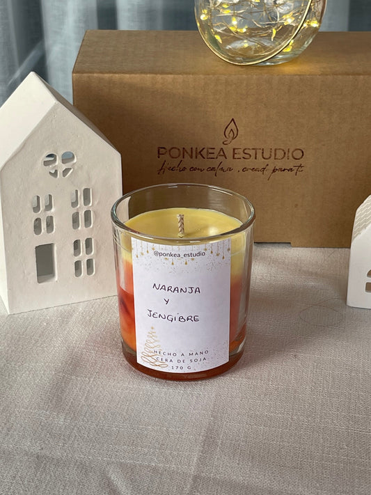 Vela naranja y jengibre