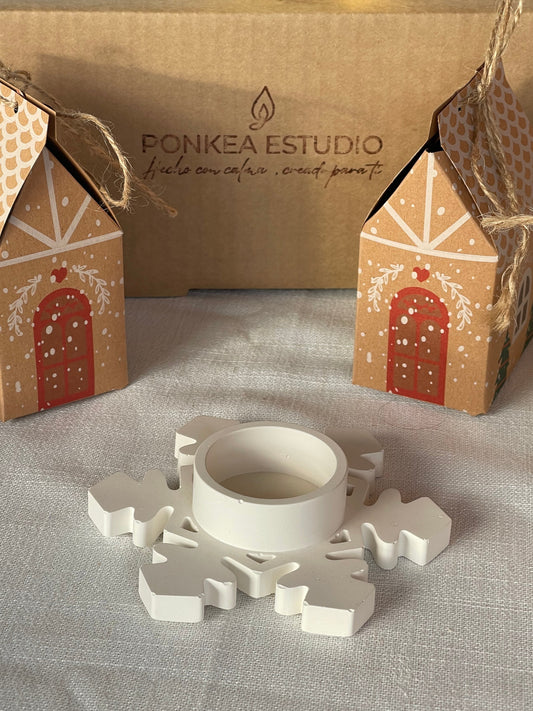 Portavelas copo navidad