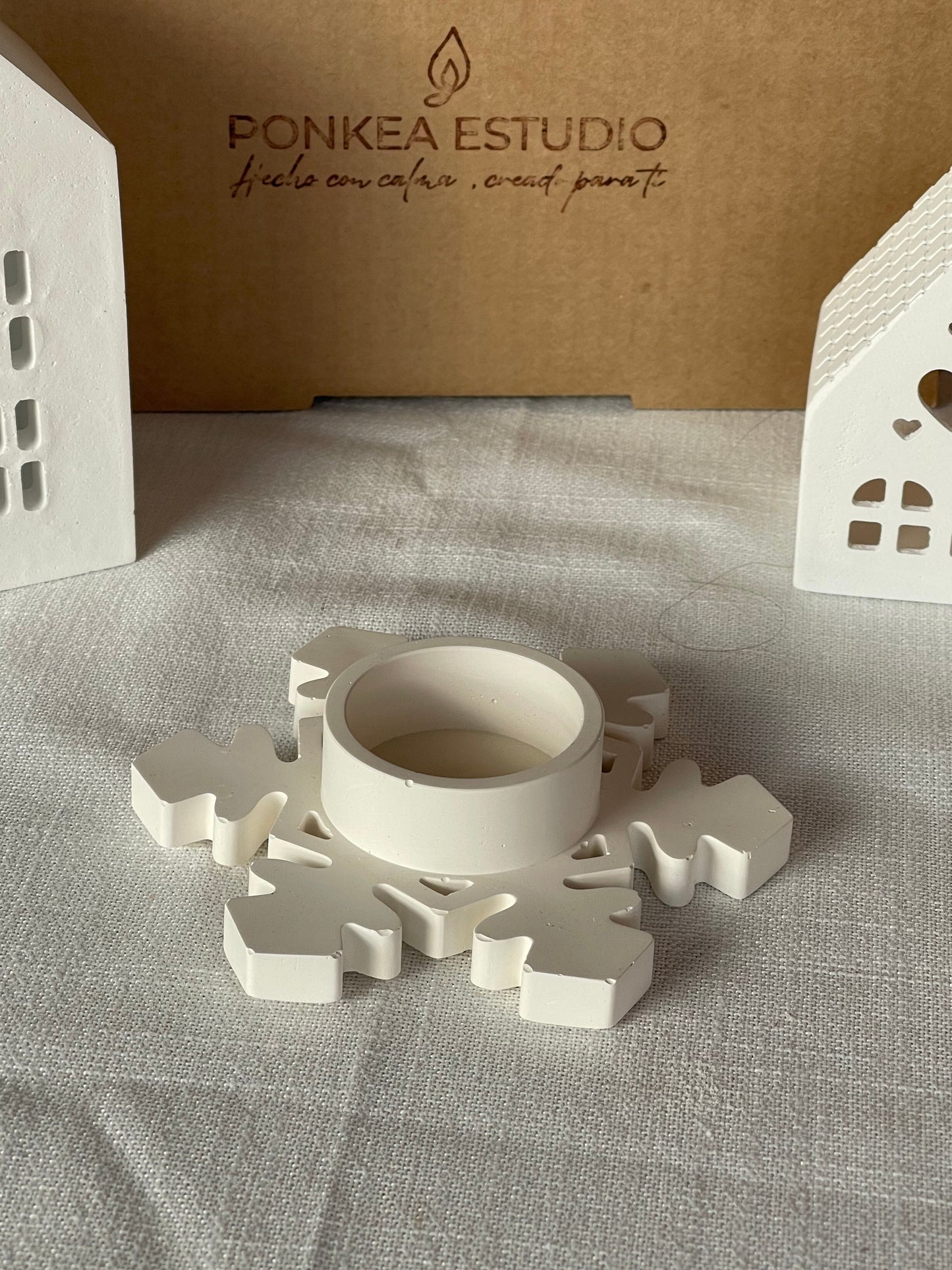 Portavelas copo navidad